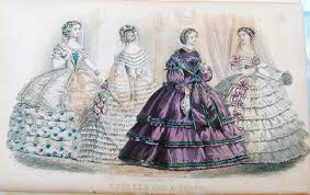 1860s victorian era fashion plate, hand colored, antique, historical costuming, print, art, decor, gown, dress history, women, ladies Fashion Plates Page 4 The Quintessential Clothes Pen