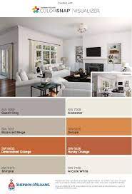 Check spelling or type a new query. Living Room By Sherwin Williams Grey White Orange Burnt Orange Taupe Living Room Orange House Colors Paint Colors For Living Room
