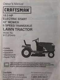 917.271642 • • • •. Sears Craftsman 18 0 H P 42 Lawn Tractor Mower Owner Parts Manual 917 272410 Ebay