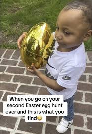I mean is there even a reason to search for anything else?! He was like naa  I’m good. #easteregghunt #easteregg #goldenegg