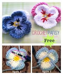 Gorgeous water lily and pansy. Pansy Flower Free Crochet Pattern
