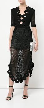 Alice Mccall La La Lady Dress Short Knit Dress Black Crochet Dress Designer Cocktail Dress