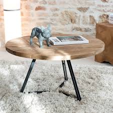 Au pied d'un canapé design, la table basse wynn facilitera votre vie tous les jours et deviendra un indispensable du salon. Table Basse Ronde En Teck Recycle Et Pieds Metal Noir Et Bois D75xh41cm Swing Tables Basses Pier Import