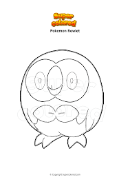 See more ideas about pokemon coloring pages, pokemon coloring, coloring pages. Coloring Page Pokemon Rowlet Supercolored Com