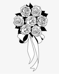 Full flowers black and white clip art. Black And White Flower Png Images Free Transparent Black And White Flower Download Kindpng