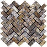 Penny tiles have a retro vibe, but they can be used in ways that minimize the look, such as on a shower floor or as kitchen backsplash tile. Scabos Herringbone Travertine Mosaic Tile In Multi Travertine Mosaic Tiles Mosaic Flooring Travertine Floor Tile