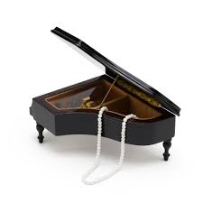 Antique piano music box with ballerina jewelry box jewelry storage box piano holding a music box hidden storage in the piano keys aspenridge. Piano Music Boxes Musicboxattic Com