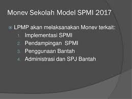 Pengembangan sekolah model dan pengimbasannya adalah meningkatkan mutu pendidikan sesuai dengan standar nasional pendidikan serta bantuan pemerintah pengembangan sekolah model secara umum dimaksudkan untuk mendukung pelaksanaan sistem penjaminan mutu internal (spmi) pada. Sekolah Model Spmi Ppt Download