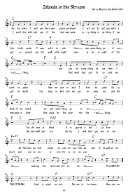 Islands in the Stream (Lead sheet with lyrics ) Sheet Music with Chords for  Piano (Solo) easy | MuseScore.com