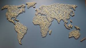 Weltkarte Mit Nageln Und Wolle Weltkarte Karten Basteln