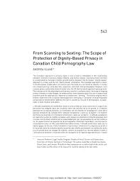It's fun and easy to use, whether you're a movie geek or just a casual watcher. Pdf From Scanning To Sexting The Scope Of Protection Of Dignity Based Privacy In Canadian Child Pornography Law