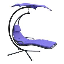 Outdoor metal chaise garden balcony rattan lounge hanging egg chair patio wicker swing chair. Outdoor Hanging Curved Steel Chaise Lounge Chair Swing W Built In Pillow And Removable Canopy Purple Buy Chaise Lounge Chair Swing Hanging Swing Chair Steel Chaise Lounge Swing Chair Product On Alibaba Com