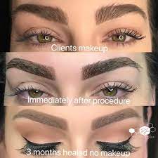Powder brows help clients achieve more of a powdered or ombre look instead of individual hair great for clients with oily or mature skin. Salon Joa 3 Month Healed Ombre Powder Brows Healed Facebook