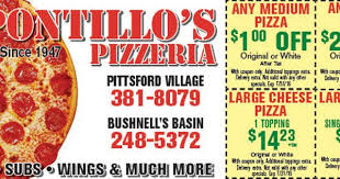 Pontillo S Pizzeria Bushnell S Basin Pittsford Perinton Pizza Coupon Rochester Ny Large Pizza Pizza Coupons Great Pizza