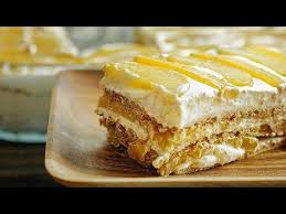 Peach Mango Float Filipino Icebox Cake Youtube Icebox Cake Mango Float Mango Float Filipino