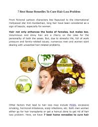Unfortunately, hair loss is a problem that many people s. 7 Best Home Remedies To Cure Hair Loss Problem By Danielpatrik Issuu