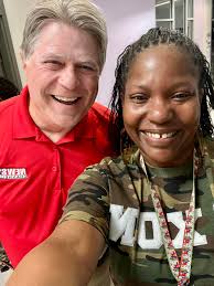 🤍💙Ms. Dixon and her 4th grade scholars won a “Go Jim Go” Ice-Cream Party  and had the opportunity to hang out with Jim Jaggers