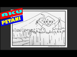 Mewarnai gambar sketsa kipas angin 1. Cara Menggambar Petani Panen Padi Subtema Pekerjaan Anggota Keluarga Youtube