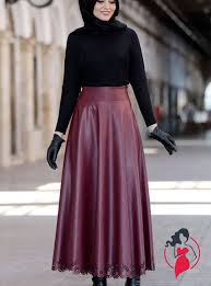 Tesettur Deri Etek Modelleri Deri Etek Moda Etek