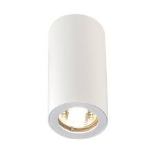 Ceiling and wall spotlights, kitchen spotlight bars, led spots. White Tube Shaped Surface Mounted Spotlight