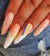 See more ideas about orange nails, cute acrylic nails, nails. These Acrylic Nails Are Really Cute Fun Coffin Nails Summer Nails
