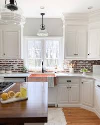 Farmhouse Is My Style On Instagram Swoon Worthy Rustic Brick Backsplash With Kitchen Backsplash Designs Modern Farmhouse Kitchens Unique Kitchen Backsplash