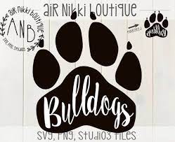 Bulldogs In Paw Print Svg Png Studio3 Files Instant Etsy Paw Print Svg Png
