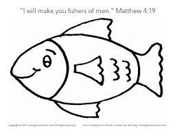 Miraculous catch of fish bible crafts and activities. Fishers Of Men Bible Story Coloring Page For Kids Matthew 4 19