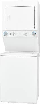 In this article, i provide the dimensions for 15 of the most popular stackable washers and dryers, stacked laundry centers, and washer dryer. Frigidaire Electric Washer Dryer Laundry Center 3 9 Cu Ft Washer And 5 5 Cu Ft Dryer White Flce7522aw
