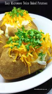 Easy Microwave Twice Baked Potatoes Gf Blessed Beyond Crazy Twice Baked Potatoes Baked Potato Baked Potato Microwave