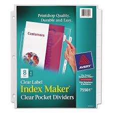 Staples 8 tab divider template. Avery Index Maker Print Apply Clear Label Sheet Protector Dividers 8 Tab Letter 75501 Target