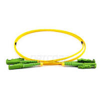 E2000-E2000 (LSH-LSH) APC Singlemode 9/125µm OS2 LSZH Duplex Fiber Patch  Cable - 1m