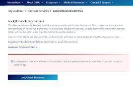 Information on how to lock/unlock aadhaar biometric data; Aadhaar Card Misuse Prevent Aadhaar Misuse By Locking Your Biometrics The Economic Times