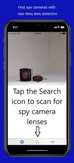 The app hidden camera detector will cause your smartphone to pick up flares that are specific to cameras. Hidden Camera Detector
