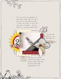 Show Tell 04 27 13 Bird On Branch Digital Kit Scrapbooking Layouts