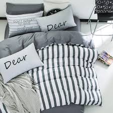Maybe you would like to learn more about one of these? Stripe Printing 100 Cotton Bedding Set Twin King Queen Soft Bed Linings Duvet Cover Bed Flat Sheet Pillowcases Home Textile Gator Luck