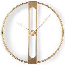 Whether you're looking for a compact clock or have a big space to fill, you are sure to find one that you will love. Large Round Gold Frame Clock Gold Skelton Clock Modern Gold Wall Clock