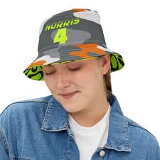 Bob unisexe Lando Norris McLaren Racing Formula 1 Driver F1 camouflage néon  camouflage