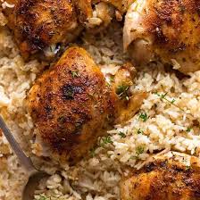 Oven Baked Chicken And Rice Recipe In 2020 Oven Baked Chicken Recipetin Eats Buttered Rice Recipe