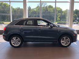 Side View Of The 2018 Audi Q3 In Daytona Grey Pearl Vehicle Available At Audi Of Bridgewater Nj Audi Dealership Audi Q3 Used Luxury Cars