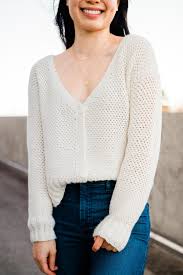 Nancy also generously provided the beautiful photos of her completed. Button Down V Neck Cardigan Free Crochet Video For The Frills