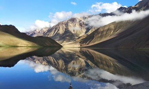 Beautiful landscape of Spiti Valley and Chandrataal Lake