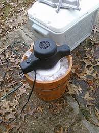 The mixing paddle and the freezer bowl will increase the thickness and volume of the mixture until the ice cream or frozen dessert achieves the texture you want, generally in 20 minutes. Ice Cream Maker Wikipedia