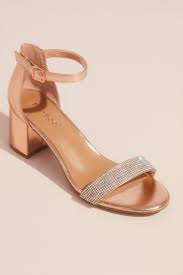 Blush pink watercolor rose gold quinceanera. Women S Rose Gold Shoes Heels Blush Metallic David S Bridal