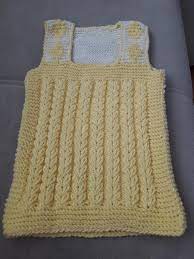 Sari Beyaz Orgu Kiz Cocuk Suveter Modeli Crochet Top Crochet Women