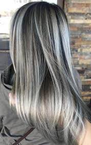 30 Shades Of Grey Silver Highlights For 2019 Silver Hair Highlights Grey Hair Color Ash Grey Hair