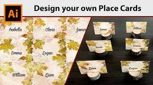 How to make a place card open a new page sign up for canva using your google or facebook account. How To Make Your Own Place Cards Diy In Adobe Illustrator