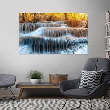 Check spelling or type a new query. Yosemite Home Decor Autumn Waterfall Tempered Glass Wall Art