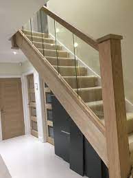 Glass Stairs Ideas Reflections Glass And Oak Balustrade Refurbishment Kit Modern Staircase Stairs Design Glass Staircase