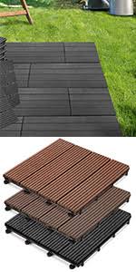 Hier finden sie wpc dielen bei uns im. Casa Pura Wpc Terrassenfliesen Prestige Terrassendielen 60x30 Cm Klick Fliese In Holz Optik Testnote Gut Einzeln Oder Im Set Hellbraun 11 Stuck 2 M Amazon De Baumarkt